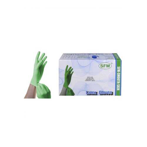 Перчатки медицинские SFM Hospital Products латексные 50 пар SMOOTH SKIN mint 50 XS зеленый в Аптека Озерки