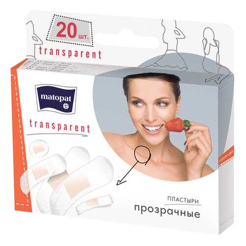Пластырь, 5 размеров, 20 шт. Matopat Transparent в Аптека Озерки