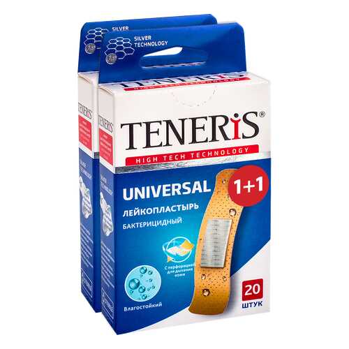 Пластыри TENERIS UNIVERSAL бактерицидные с ионами серебра 20+20 шт. в Аптека Озерки