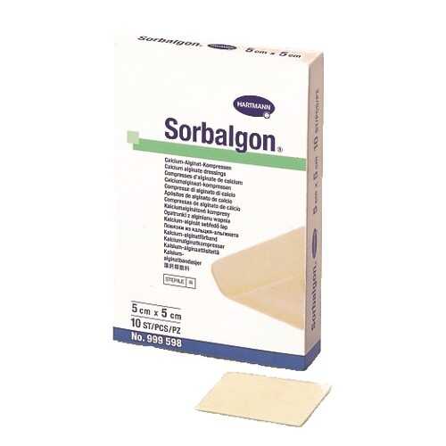 Повязка Sorbalgon из кальция-альгината для экссудирующих и кровоточащих ран 5х5 см 10 шт. в Аптека Озерки