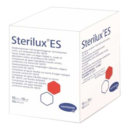 Салфетки марлевые Sterilux ES нестерильные 8 слоев с подвернутой кромкой, 10х10 см 100 шт. в Аптека Озерки