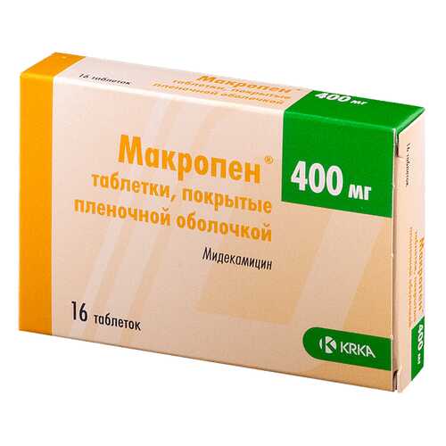 Макропен табл. п.о. 400 мг. №16 в Аптека Озерки