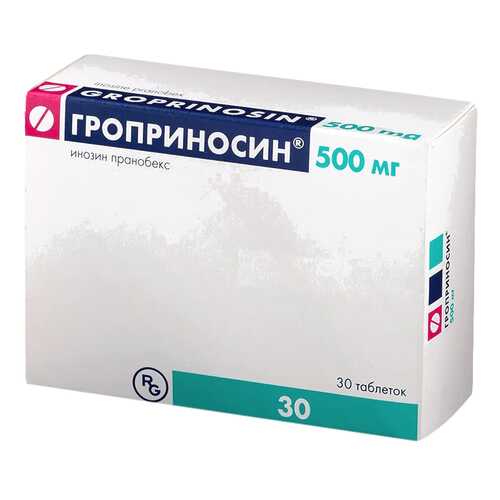 Гроприносин таблетки 500 мг 30 шт. в Аптека Озерки