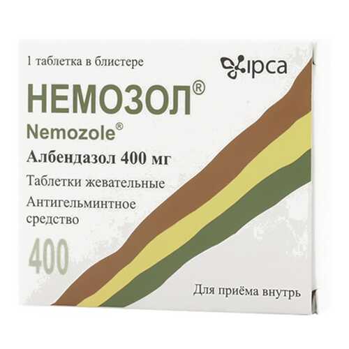 Немозол таблетки жев. 400 мг №1 в Аптека Озерки