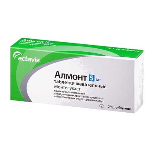 Алмонт таблетки жевательные 5 мг 28 шт. в Аптека Озерки