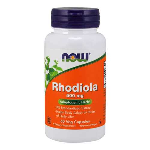 Для нервной системы NOW Rhodiola 500 мг 60 капсул в Аптека Озерки
