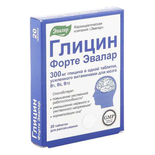 Глицин форте Эвалар таблетки 0,6 г 20 шт. в Аптека Озерки