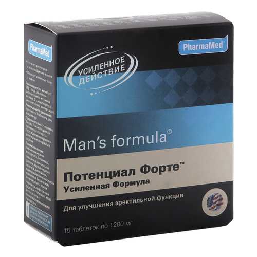 Man's formula PharmaMed потенциал форте усиленная формула таблетки 15 шт. в Аптека Озерки