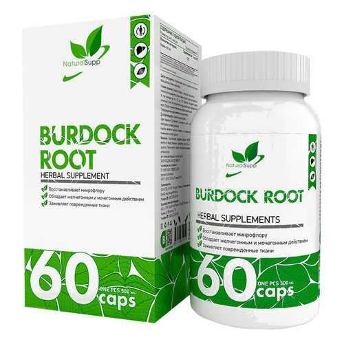 Корень лопуха NaturalSupp Burdock Root 500 мг капсулы 60 шт. в Аптека Озерки