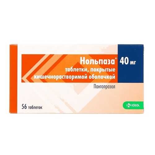 Нольпаза таблетки кишечнораств. 40 мг 56 шт. в Аптека Озерки