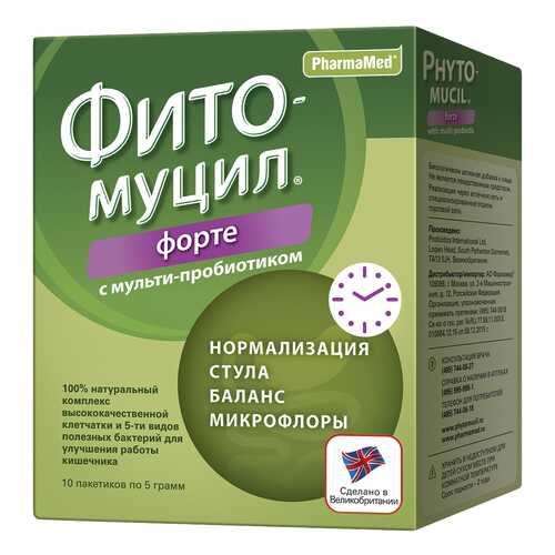 Фитомуцил Форте пор. для приема внутрь пак.5 г №10 в Аптека Озерки
