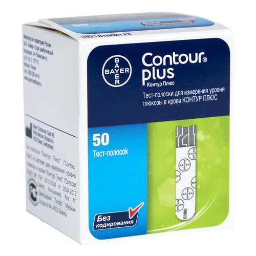 Тест-полоски для глюкометра Contour Plus 50 шт. в Аптека Озерки