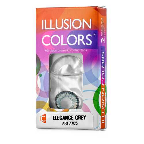Контактные линзы ILLUSION colors Elegance 2 линзы 0.0D grey серый в Аптека Озерки