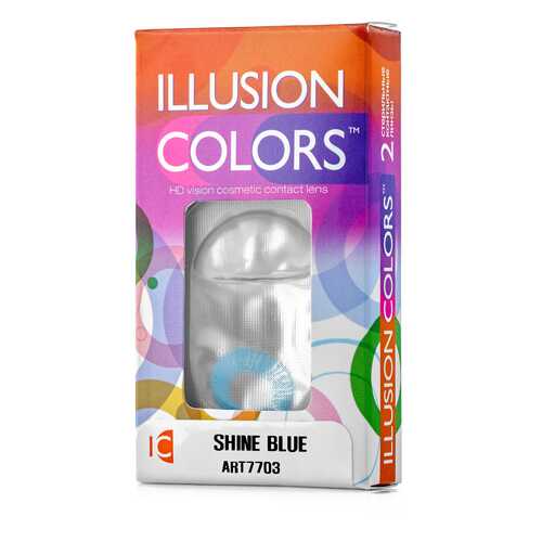 Контактные линзы ILLUSION colors Shine 2 линзы -2.0D blue голубой в Аптека Озерки