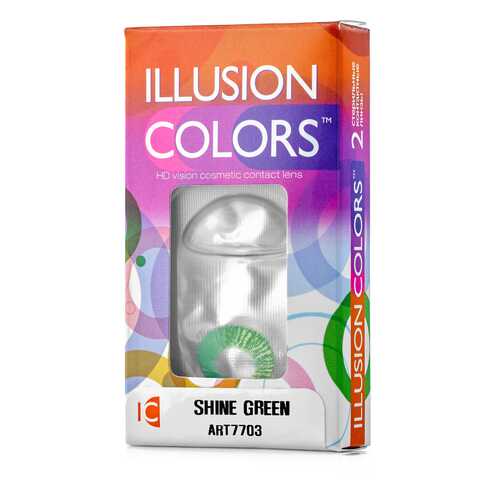 Контактные линзы ILLUSION colors Shine 2 линзы -3.5D green зеленый в Аптека Озерки