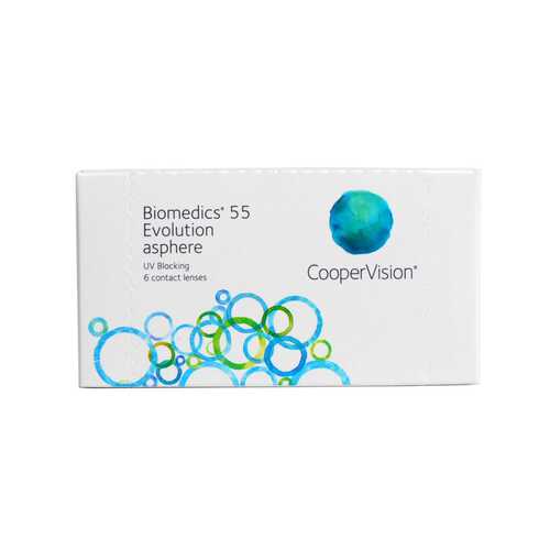 Контактные линзы Biomedics 55 Evolution asphere 6 линз R 8,9 -8,00 в Аптека Озерки