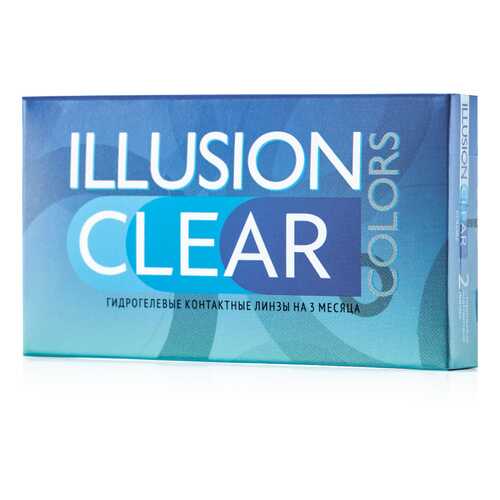 Контактные линзы ILLUSION colors Clear 2 линзы -7.0D прозрачные в Аптека Озерки