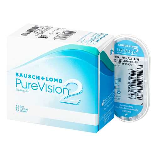 Контактные линзы PureVision 2 6 линз +1,00 в Аптека Озерки