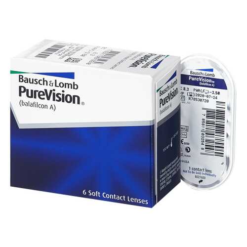 Контактные линзы PureVision 6 линз R 8,3 -3,00 в Аптека Озерки