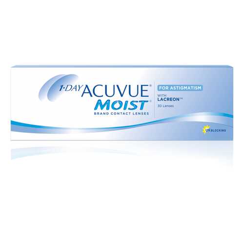 Контактные линзы 1-Day Acuvue Moist for Astigmatism 30 линз -6,50/-1,25/60 в Аптека Озерки
