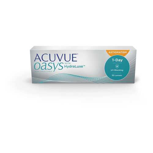 Контактные линзы Acuvue Oasys 1-Day with HydraLuxe for Astigmatism 30 линз -1,00/-1,75/140 в Аптека Озерки