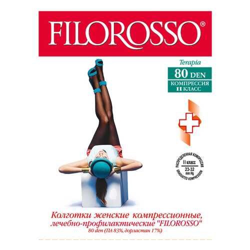 Колготки Filorosso компрессионные профилактические TERAPIA 80 den 2 класс черный р.3 в Аптека Озерки