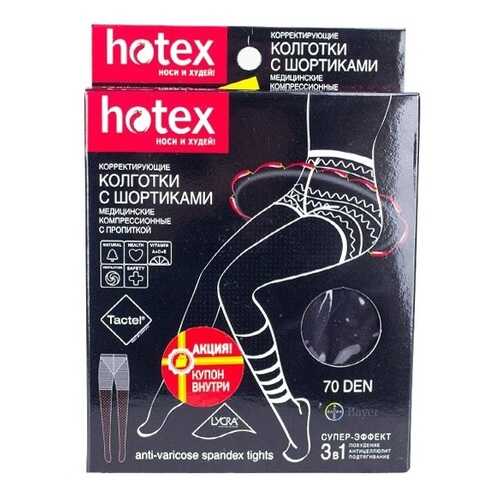 Колготки компрессионные Hotex с шортиками 70 den one size черный в Аптека Озерки