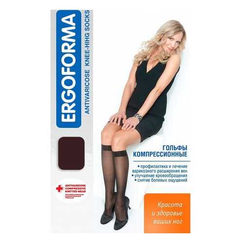 Компрессионные гольфы женские (2 класс, 23-32 мм. рт. ст.), №4, черные Ergoforma в Аптека Озерки