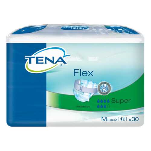 Подгузники для взрослых с поясом, M, 30 шт. Tena Flex Super в Аптека Озерки