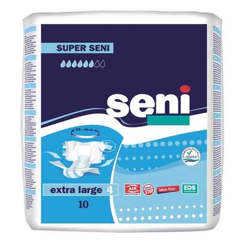 Подгузники для взрослых SENI Super Seni Extra Large, 10 шт (XL10-JA1) в Аптека Озерки