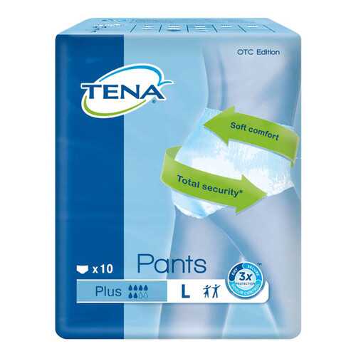 Подгузники для взрослых Tena Pants Plus L 10 шт. в Аптека Озерки