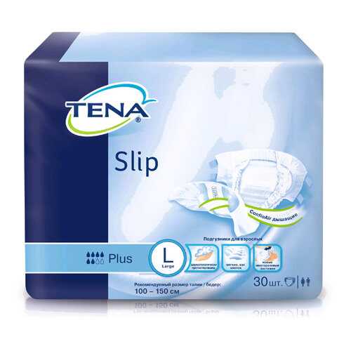 Подгузники для взрослых Tena Slip Plus L дыщащие 30 шт. в Аптека Озерки