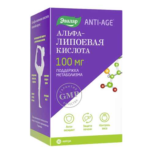 Многокомпонентный препарат Эвалар Альфа-липоевая кислота 30 капс. нейтральный в Аптека Озерки