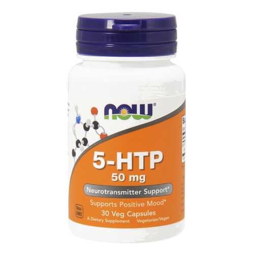 Добавка для иммунитета, добавка для нервной системы NOW 5-HTP 30 капс. нейтральный в Аптека Озерки