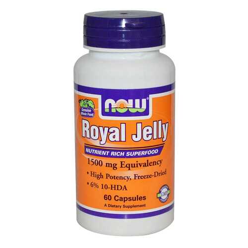 Добавка для иммунитета NOW Royal Jelly 60 капс. натуральный в Аптека Озерки