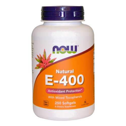 Витамин E NOW E-400 Mixed + Tocopherols 250 капс. в Аптека Озерки