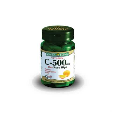Добавка Nature's Bounty Витамин С 500 мг и шиповник таблетки 100 шт. в Аптека Озерки