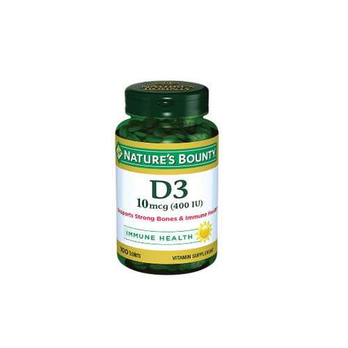 Добавка Nature's Bounty Витамин D3 400 МЕ таблетки 250 мг 100 шт. в Аптека Озерки