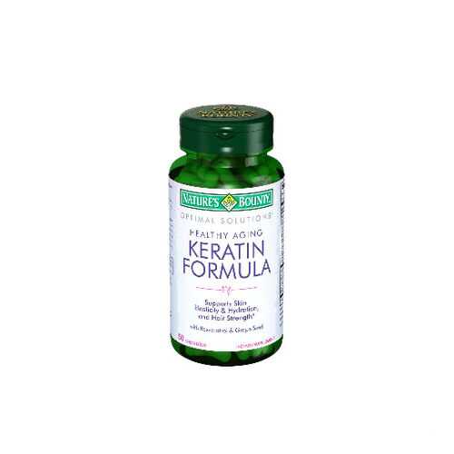 Кератин формула Nature's Bounty 496 мг 50 капсул в Аптека Озерки