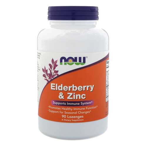 Добавка для иммунитета NOW Elderberry&Zinc 90 табл. бузина в Аптека Озерки