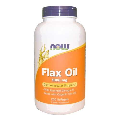 Льняное масло NOW Flax Oil 250 капс. в Аптека Озерки