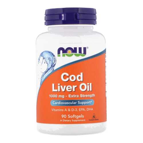 Omega-3 NOW Cod Liver Oil 90 капс. в Аптека Озерки