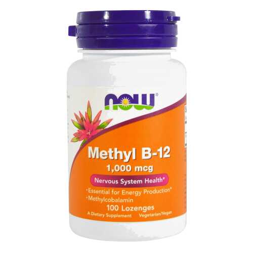 Витамин B NOW Methyl B-12 1000 мкг 100 пастилок в Аптека Озерки